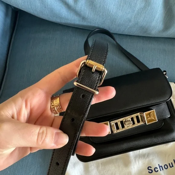 Proenza Schouler Black Leather Crossbody Bag ps11 mini - Picture 7 of 10